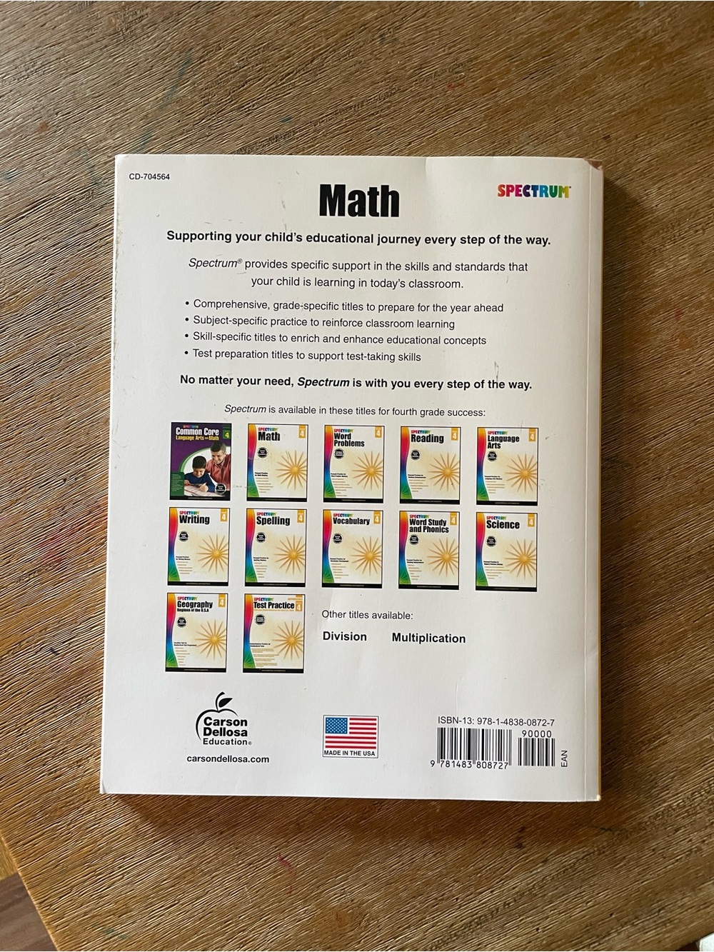 Spectrum Math Book - Educational Workbook 4 4th - Picture 2 of 6